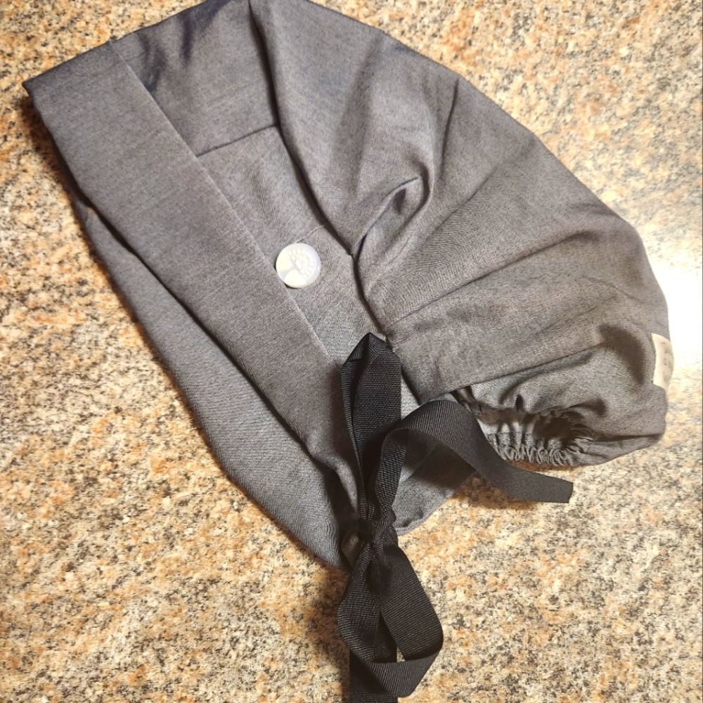 Healing Hands Scrub Surgical Cap. O/S. Gray.
